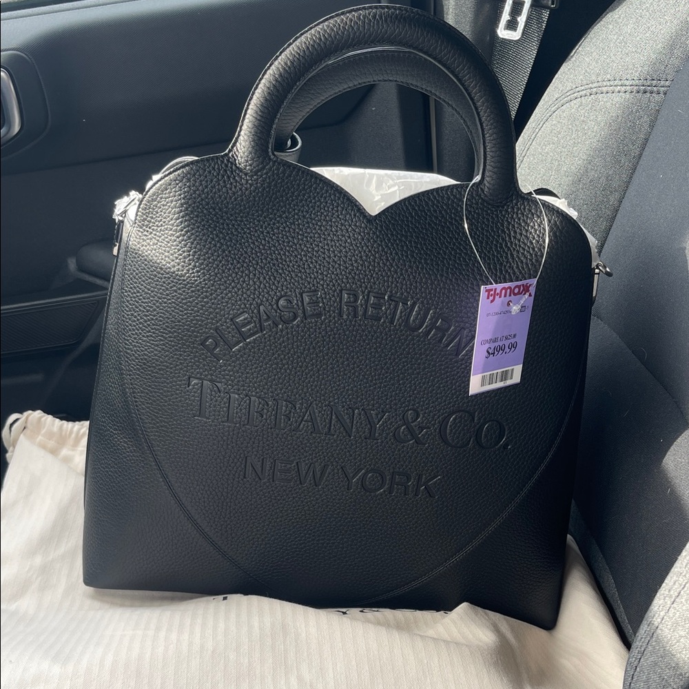 *sold**Final Sale**Viral tiffany bag Tiffany & Co. Black Embossed Leather Tote